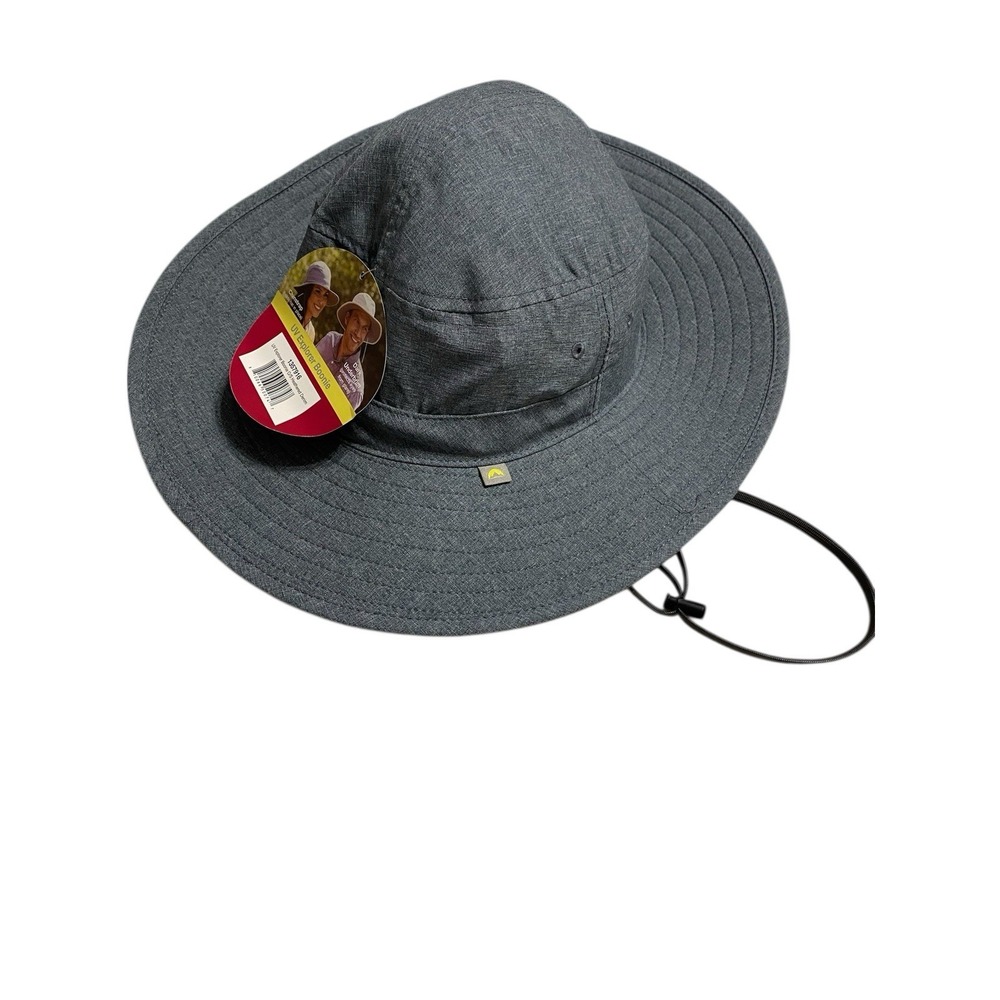 Solar Escape UV Explorer Boonie Hat UPF 50+ Gray Adjustable Sun Hiking Cap